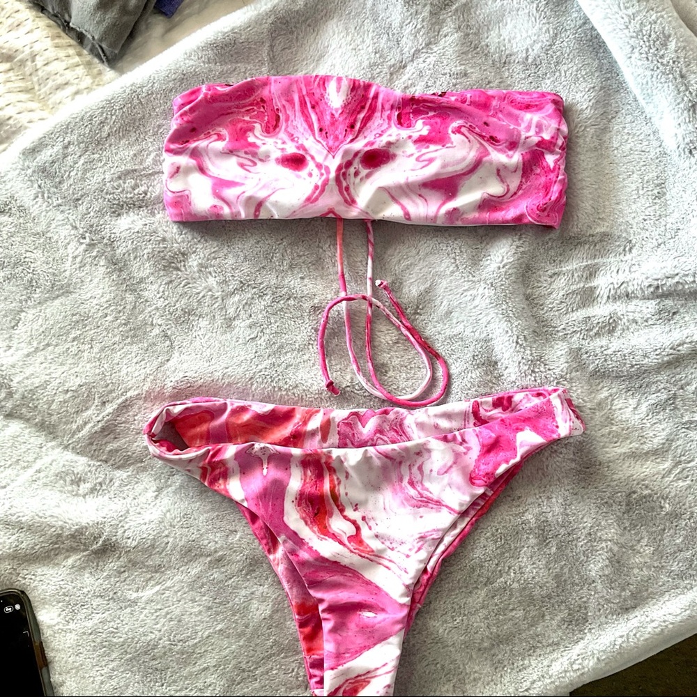 Pink Marble Bikini Set
